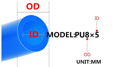 8mm ID Polyurethane Air Hose